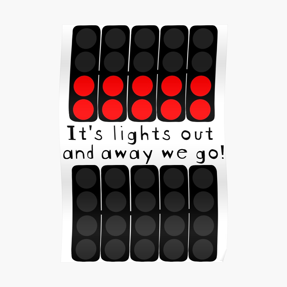lights out and away we go! - F1" Sticker for Sale by SimoneLooijenga | Redbubble