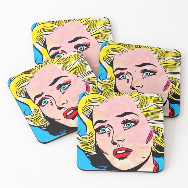 Item preview, Pop Art Distraught Retro Crying Woman designed and sold by PaintEtchDesign.