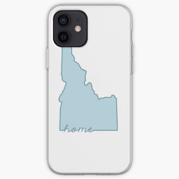 Idaho Home State Outline Blue iPhone Soft Case
