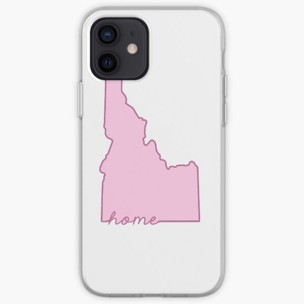 Idaho Home State Outline Pink iPhone Soft Case
