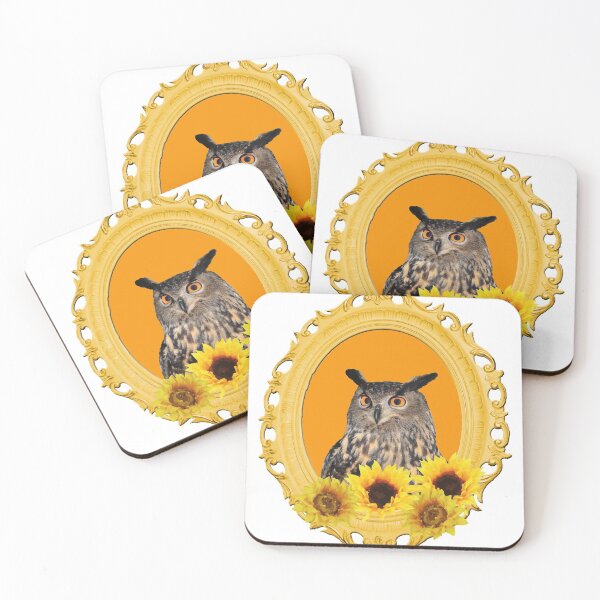 Item preview, Owl with sunflowers in picture frames designed and sold by Move-Art.