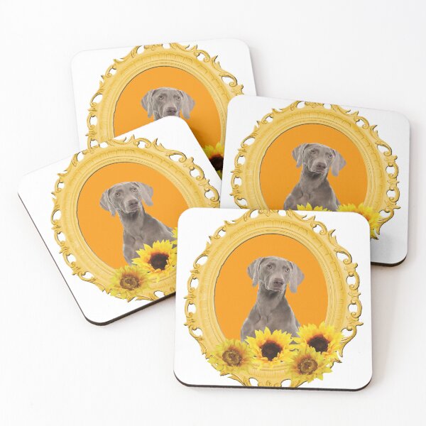 Item preview, Weimaraner with sunflowers in picture frames designed and sold by Move-Art.