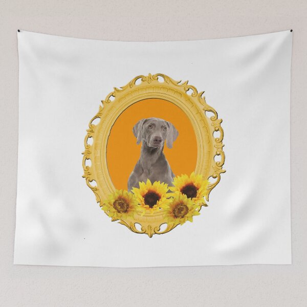 Item preview, Weimaraner with sunflowers in picture frames designed and sold by Move-Art.