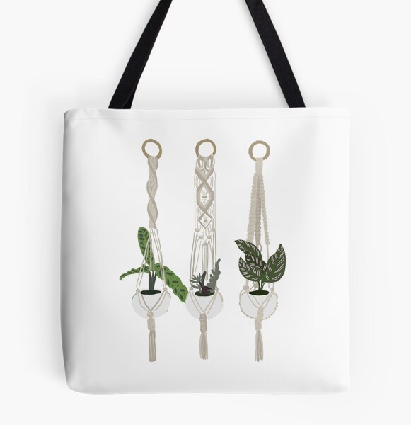 Macramé plant hanger Tote Bag for Sale by willowsbunnies Redbubble