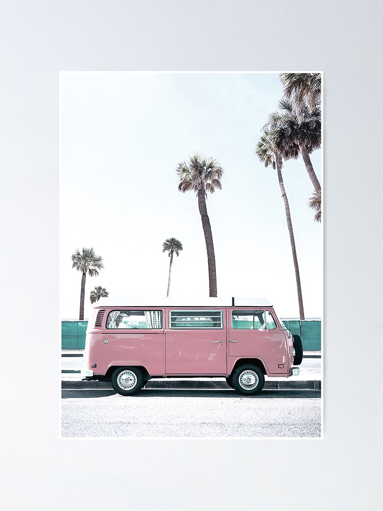 Retro Pink Van, Coastal Living, Modern 