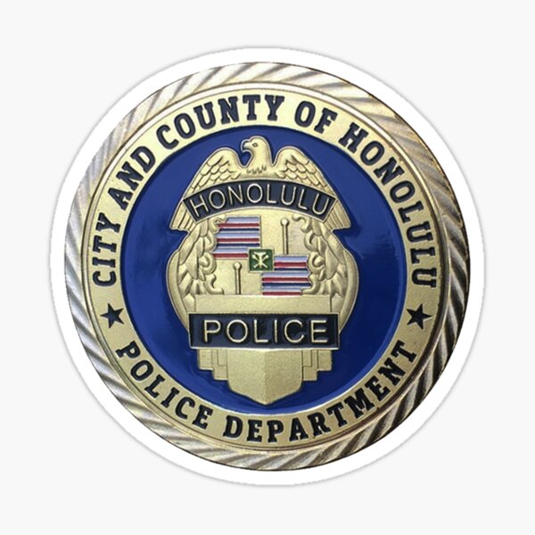 "Honolulu Hawaii Police Department" Sticker for Sale by lawrencebaird