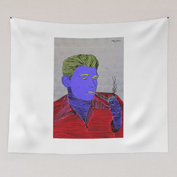 Item preview, Man Smoking Pipe By ArtGuru 0003 - Acrylic On Paper designed and sold by Art Guru.