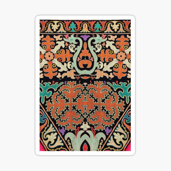 Kyrgyz felt carpet ala kiyiz (motley felt) Киргизский войлочный ковер ала-кийиз (пестрый войлок) Sticker