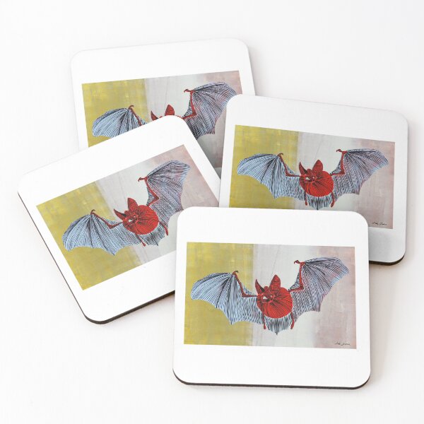 Item preview, Red Bat Flying By ArtGuru 9929 - Acrylic On Paper designed and sold by Art Guru.
