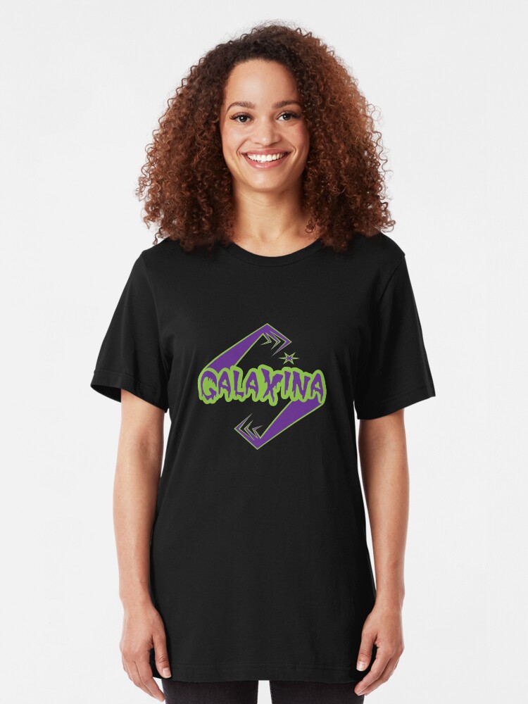 Alternate view of Galaxina Alien Arms Logo Slim Fit T-Shirt
