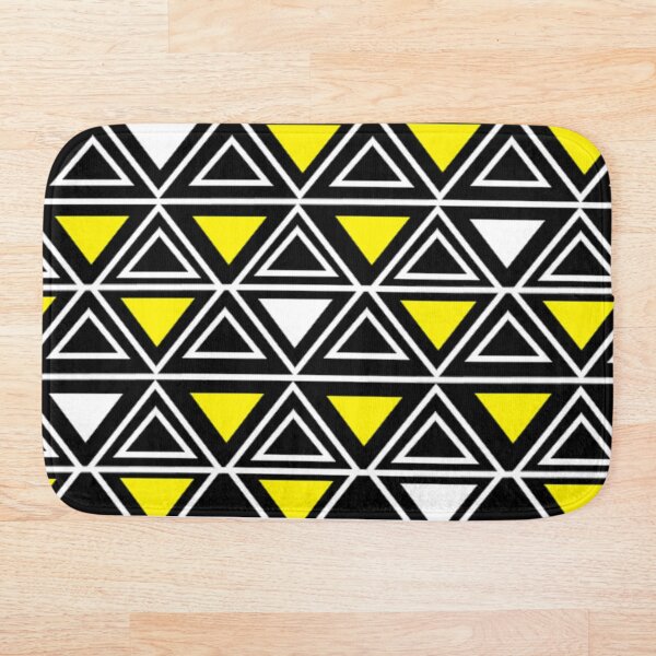 Item preview, Yellow, Black and White Triangle Pattern designed and sold by dinelson.