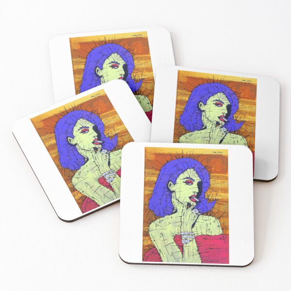Item preview, Woman Smoking By ArtGuru 9938 - Acrylic On Paper designed and sold by Art Guru.