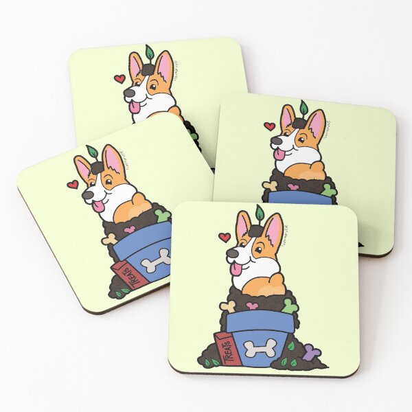 Item preview, Flower Pot Full of Treats plus Corgi designed and sold by SPufferART.