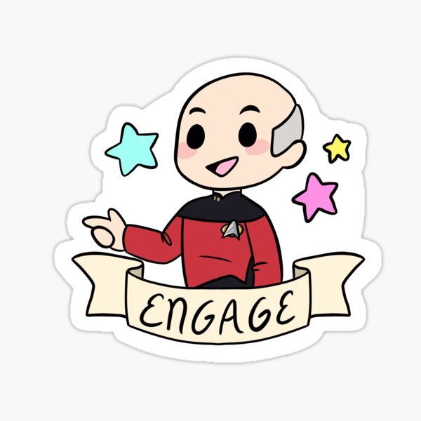Item preview, Captain Jean-Luc Picard Sticker designed and sold by LavenderCream.