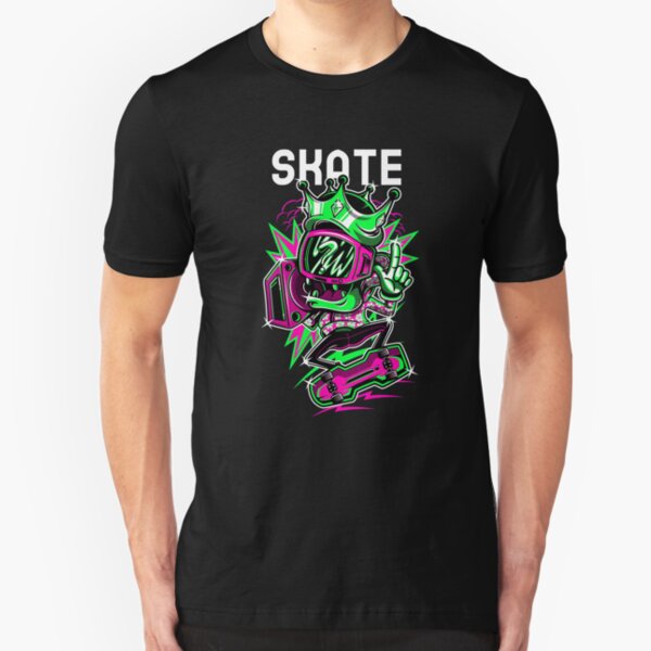 Skater Skeleton Slim Fit T-Shirt