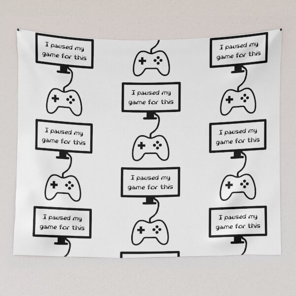 Item preview, Paused Game- For Video Game designed and sold by Ella's  Doodles And Designs.