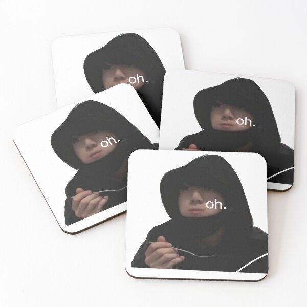 Item preview, jungkook 'oh' meme sticker designed and sold by bagtag101.