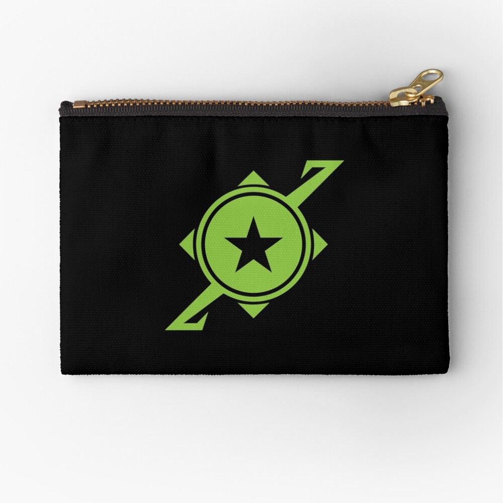 Galaxina Planet Logo - Lime Green Zipper Pouch