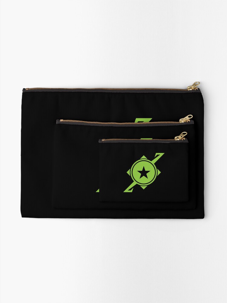 Alternate view of Galaxina Planet Logo - Lime Green Zipper Pouch