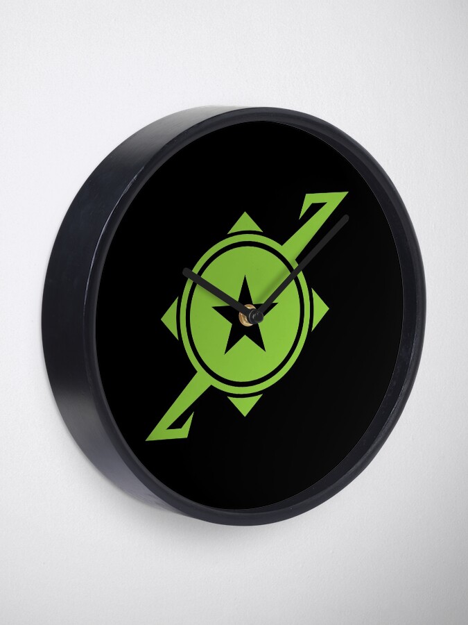 Alternate view of Galaxina Planet Logo - Lime Green Clock
