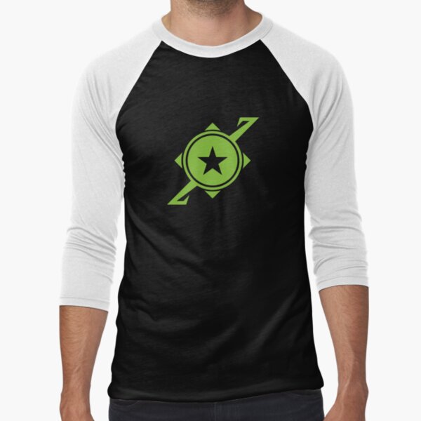 Galaxina Planet Logo - Lime Green Baseball ¾ Sleeve T-Shirt