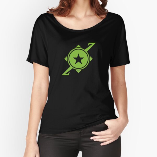 Galaxina Planet Logo - Lime Green Relaxed Fit T-Shirt