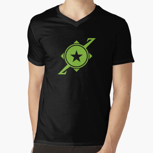 Galaxina Planet Logo - Lime Green V-Neck T-Shirt