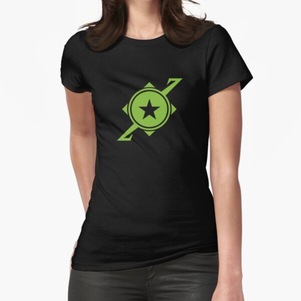 Galaxina Planet Logo - Lime Green Fitted T-Shirt