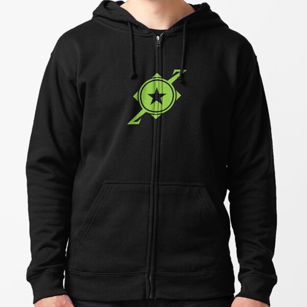 Galaxina Planet Logo - Lime Green Zipped Hoodie