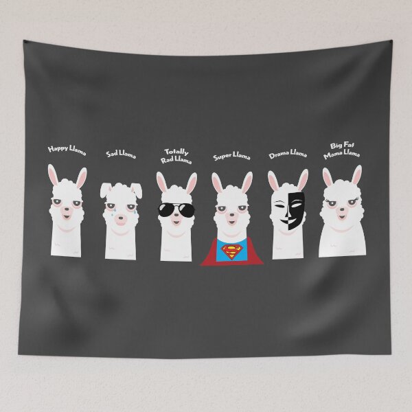 Item preview, Happy Llama, Sad Llama designed and sold by MaddiLoppnow.