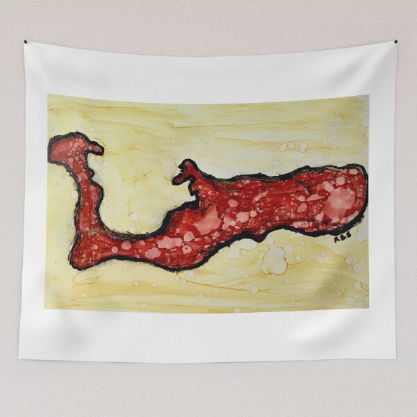 Item preview, Alochol Ink Grand Cayman Map designed and sold by vonnieacrylics.