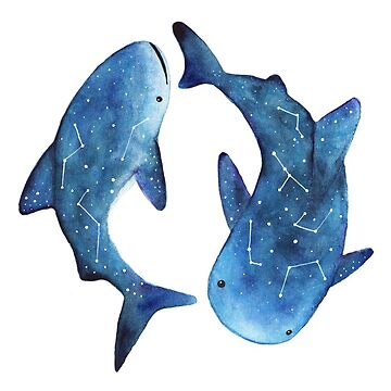 Artwork thumbnail, Starry Whale Sharks by Chantelle Que