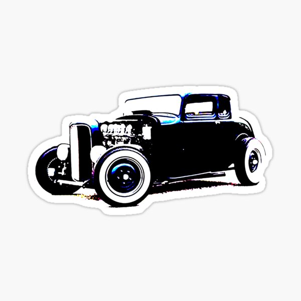 1932 Ford Deuce 5 Window Coupe 30 No Background Sticker