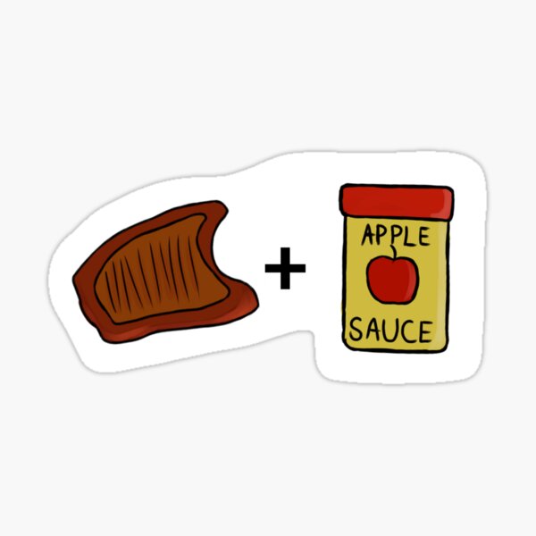 Pork chops & Applesauce Sticker Sticker