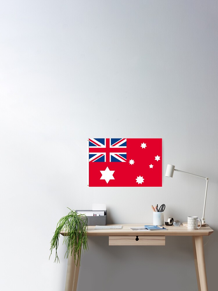 Australian 1901 Federal Red Ensign 180 x 120 cm" Poster for Sale by | Redbubble