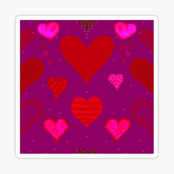 Hearts Delight (Purple) Sticker