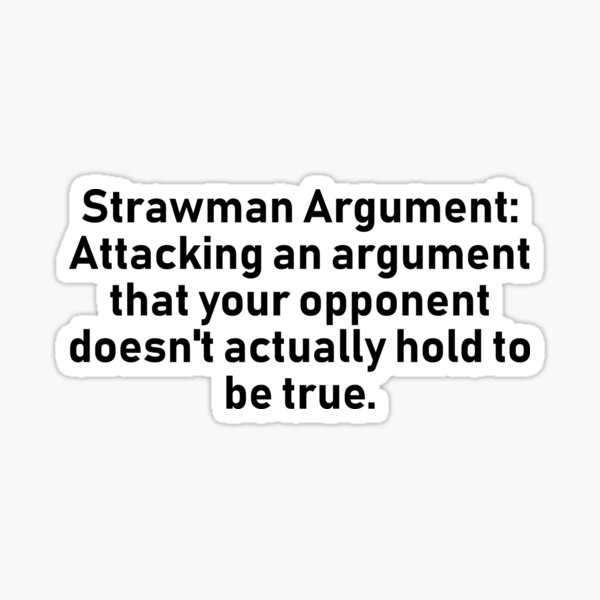 Strawman Argument Sticker
