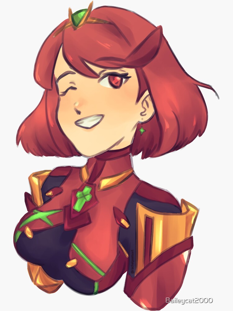 "pyra (xenoblade chronicles 2)" Sticker by Baileycat2000 | Redbubble