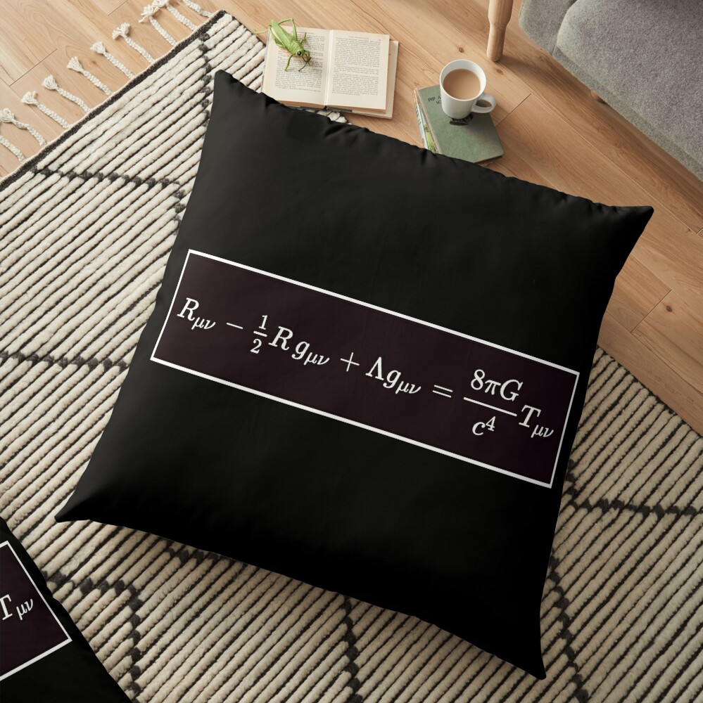 Einstein Field Equations, throwpillow,36x36,1000x-bg,f8f8f8-c,0,200,1000,1000