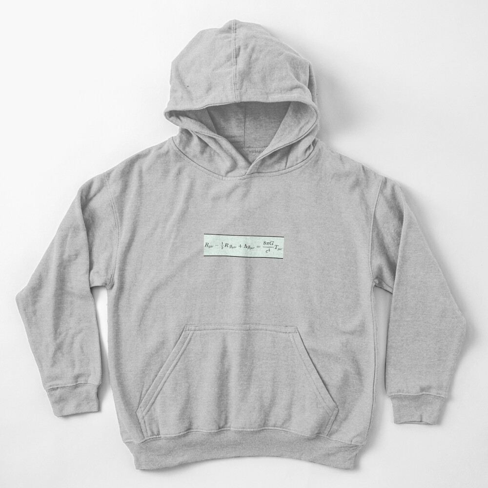 Einstein Field Equations, ssrco,kids_hoodie,youth,heather_grey,flatlay_front,square,1000x1000-bg,f8f8f8