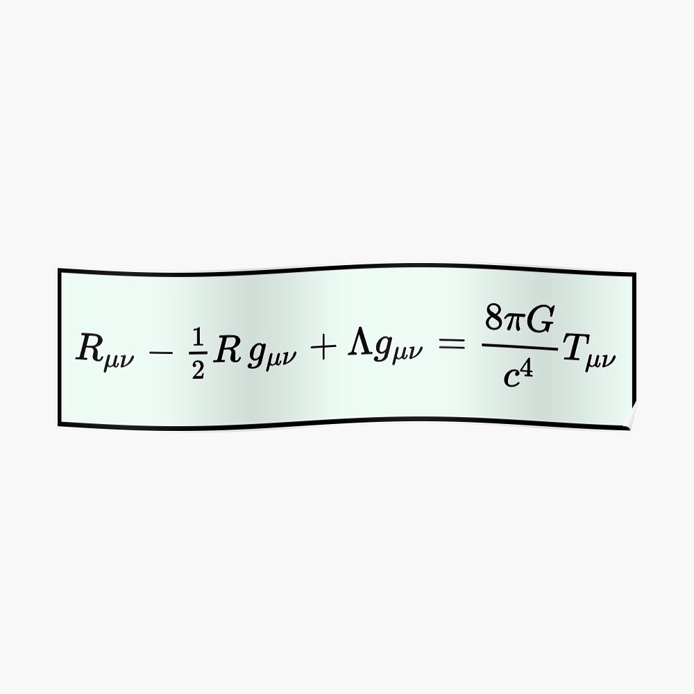 Einstein Field Equations, poster,840x830,f8f8f8-pad,1000x1000,f8f8f8