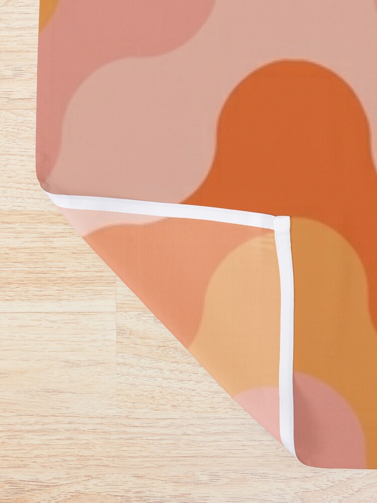 Alternate view of Colored zigzags (pink and orange) Shower Curtain