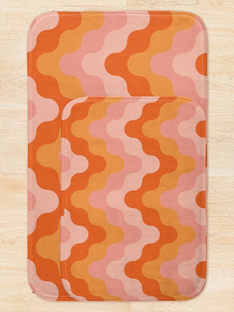 Alternate view of Colored zigzags (pink and orange) Bath Mat