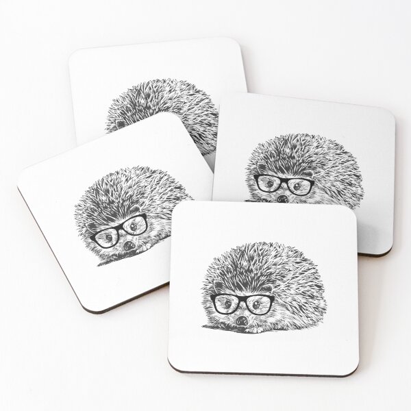 Artikelvorschau, Hipster Igel Tier Strichzeichnung entworfen und verkauft von thepawster.