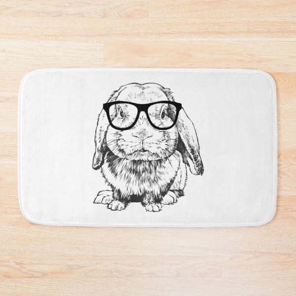 Item preview, Hipster Rabbit Animal Line Drawing designed and sold by thepawster.