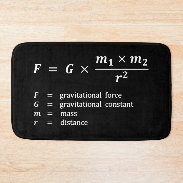 Item preview, Formula, gravitational force, white designed and sold by RosArt100.