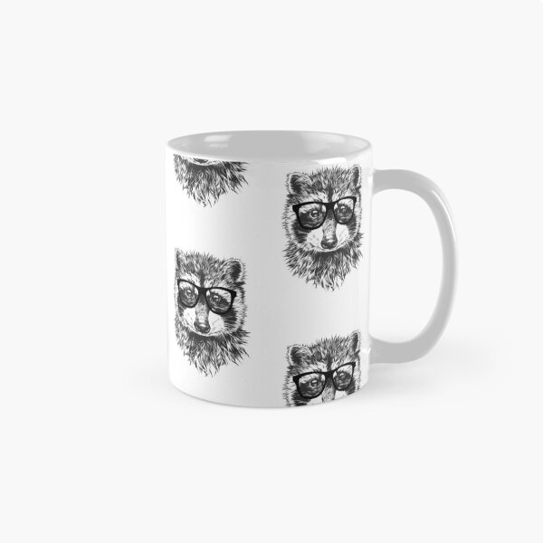 Item preview, Hipster Raccoon Animal Dibujo lineal designed and sold by thepawster.