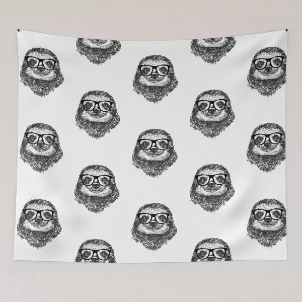 Item preview, Hipster Sloth Animal Line Drawing designed and sold by thepawster.