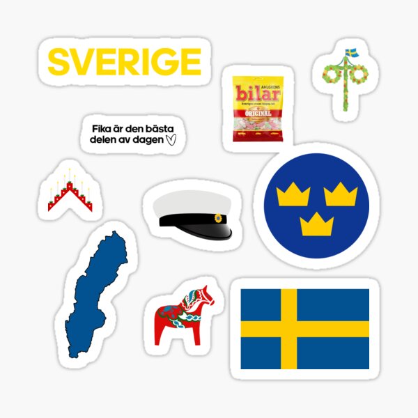 Swedish Stickers for Sale