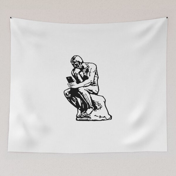 Item preview, Funny Cell phone Rodin Thinker designed and sold by Ovnil.